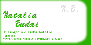 natalia budai business card